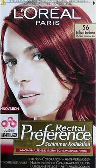 L'Oreal Haarverf Recital Préférence Haarverf 56 Briljant Bordeaux