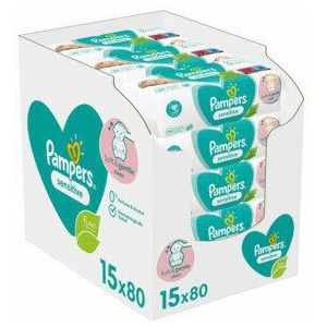 Pampers Billendoekjes Sensitive 15x80 = 1200 Doekjes