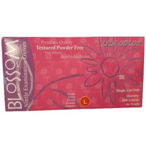 Nitril Handschoenen Poeder Vrij Lila 100 Stuks Maat L (Blossom)
