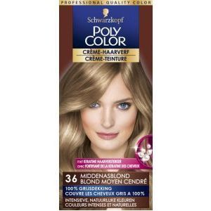 Schwarzkopf Poly Color Crème 36 Middenasblond Permanente Haarverf