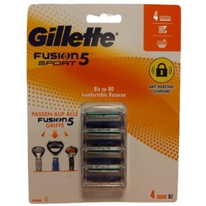 Gillette Fusion Sport Scheermesjes 4 Stuks