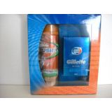 Gillette Fusion Hydra Scheergel + Blue After Shave Lotion Geschenkverpakking