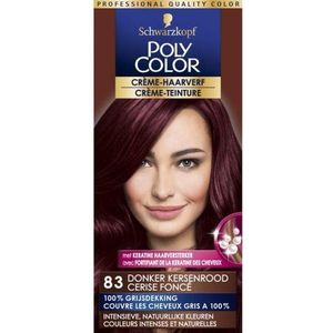 Schwarzkopf Poly Color Crème 83 Donker Kersenrood Permanente Haarverf