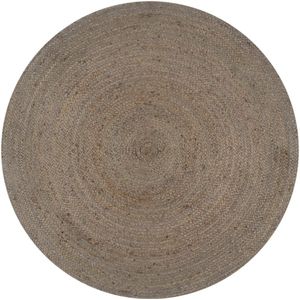 Vloerkleed 'Earth Stone' handgemaakt rond jute grijs - 180 cm