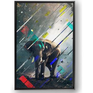 'The elephant in the room' canvas met baklijst - 100 x 150 cm