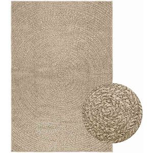 Vloerkleed binnen en buiten jute look Beige ‘Zizur’ - 120 x 170 cm , Rond