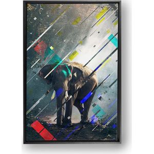 Canvas met baklijst 'The elephant in the room' - 40 x 60 cm