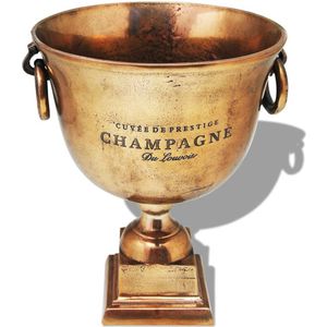 Champagnekoeler 'Win the trophy' prijzenbeker koperbruin