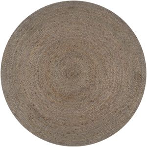 Vloerkleed 'Earth Stone' handgemaakt rond jute grijs - 150 cm