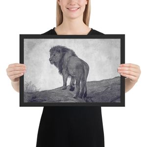 'The lion in you' poster - Zwart , 12×18