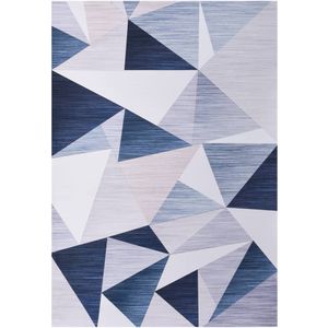 Vloerkleed 'polygon lifestyle' met print stof meerkleurig - 80 x 150 cm
