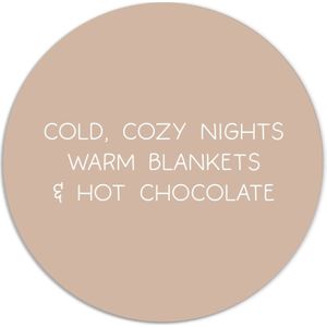 Muurcirkel zalmkleur 'Cozy Nights' - Ø 25 cm , Forex