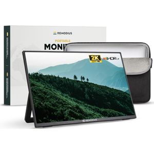 Remodius - Draagbare Monitor - 13 Inch - Ultradunne 2K - USB-C & Mini HDMI - IPS Scherm