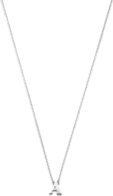 Isabel Bernard  14 Karaat Witgouden Ketting  met letter M Dames  Saint Germain  IB340061-M