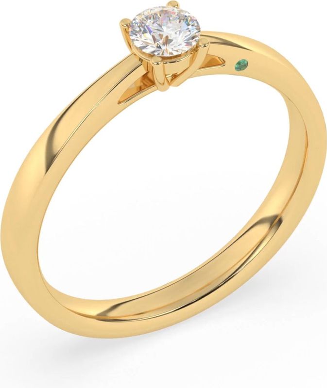 Diamo Diamonds 14 Karaat Gouden Ring Met Diamant 9-DD001-YG-30