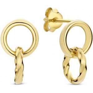 Isabel Bernard Rivoli Lisan 14 karaat gouden oorhangers IB360183