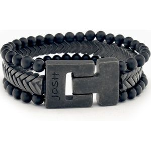 Josh  - heren Armband - Zwart
