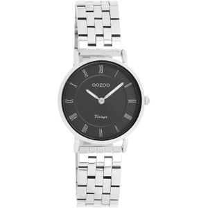 OOZOO  - Unisex horloge - zilverkleurig met  band