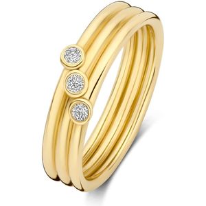 Isabel Bernard De la Paix Viviane 14 karaat gouden ring met diamant 0.09 karaat IBD330039