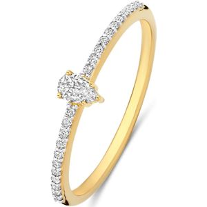 Isabel Bernard De la Paix Eloise 14 karaat gouden ring met diamant 0.10 karaat IBD330043