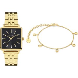 Violet Hamden  - dames horloge - goudkleurig met  band