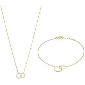 Isabel Bernard Cadeau d'Isabel 14 Karaat Gouden Collier en Armband Giftset IB90130