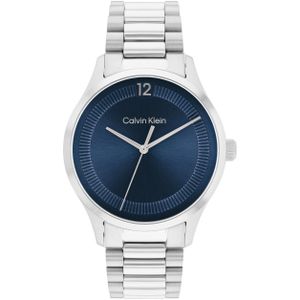 Calvin Klein Iconic - Unisex horloge - zilverkleurig met  band
