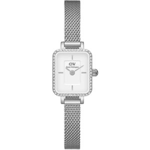Daniel Wellington Quadro Mini - dames horloge - zilverkleurig met  band