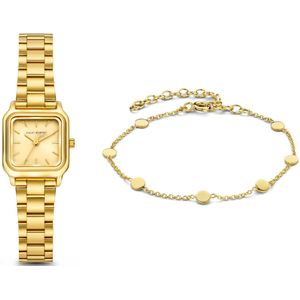 Violet Hamden  - dames horloge - goudkleurig met  band