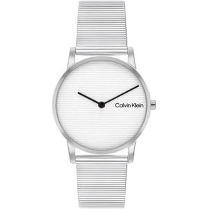 Calvin Klein  - dames horloge - zilverkleurig met  band