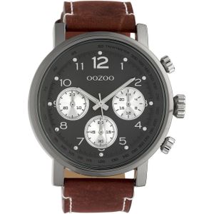 OOZOO Timepieces - heren horloge - Grijs met  band