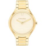 Calvin Klein Delight - dames horloge - goudkleurig met  band