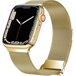 Milanese band - Goud - Extra sterke magneet - Geschikt voor Apple Watch 38mm / 40mm / 41mm