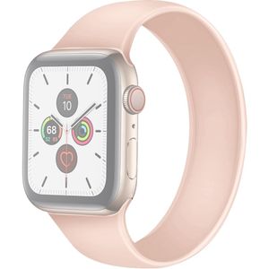 Apple watch Solo Loop Link serie bandje - Maat: L - Roze - Geschikt voor Apple Watch 38mm / 40mm / 41mm / 42mm - Apple watch bandjes