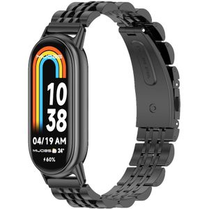 Stalen schakelbandje - Zwart - Xiaomi Smart Band 8 & 9