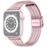 Apple watch Metalen bandje - Rosé roze - Geschikt voor Apple watch 42mm / 44mm / 45mm / 49mm