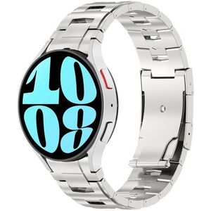 Samsung Titanium band met aansluitknop - Zilver - Samsung Galaxy Watch 6 Classic - 47mm & 43mm