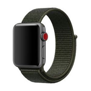 Sport Loop nylon bandje - Leger groen - Geschikt voor Apple Watch 42mm / 44mm / 45mm / 49mm
