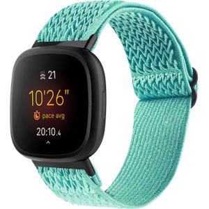 Fitbit Versa 3/4 & Sense 1/2 Nylon loop bandje - Mintgroen