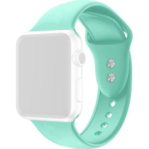 Siliconen sportbandje - Mint Groen - Dubbele druksluiting - Geschikt voor Apple Watch 38mm / 40mm / 41mm