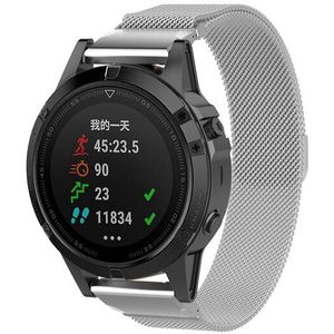 Garmin Milanese bandje -Zilver - Garmin Fenix 7 / 6 / 5