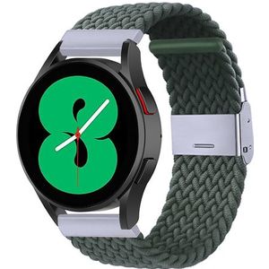 Samsung Braided nylon bandje - Donkergroen - Samsung Galaxy Watch 5 (Pro) - 40mm / 44mm / 45mm