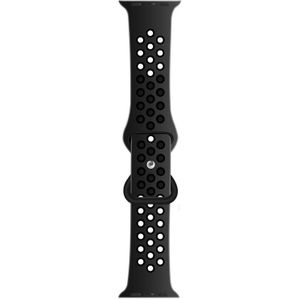 Sportbandje met extra lus - Zwart - Geschikt voor Apple Watch 38mm / 40mm / 41mm