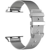 Apple watch Milanese met gesp bandje - Zilver - Geschikt voor Apple Watch 42mm / 44mm / 45mm / 49mm