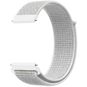 Samsung Sport Loop nylon bandje - Wit - Samsung Galaxy Watch 5 (Pro) - 40mm / 44mm / 45mm