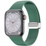 Apple watch Siliconen bandje - Folding Buckle - Groen - Geschikt voor Apple Watch 42mm / 44mm / 45mm / 49mm
