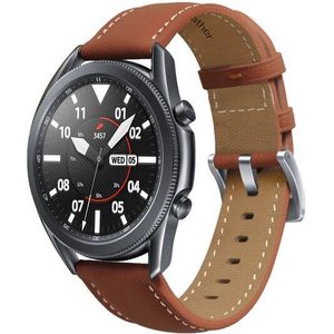 Samsung Premium Leather bandje - Bruin - Samsung Galaxy Watch 3 - 41mm