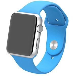 Rubberen sportbandje - Blauw - Geschikt voor Apple Watch 42mm / 44mm / 45mm / 49mm