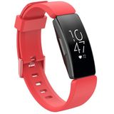 Fitbit Inspire 1 / HR / Ace 2 siliconen bandje met gesp - Maat: Large - rood