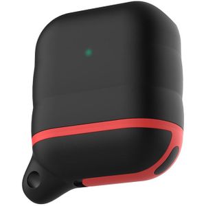 Apple AirPods 1/2 hoesje siliconen waterproof series - soft case - zwart + rood